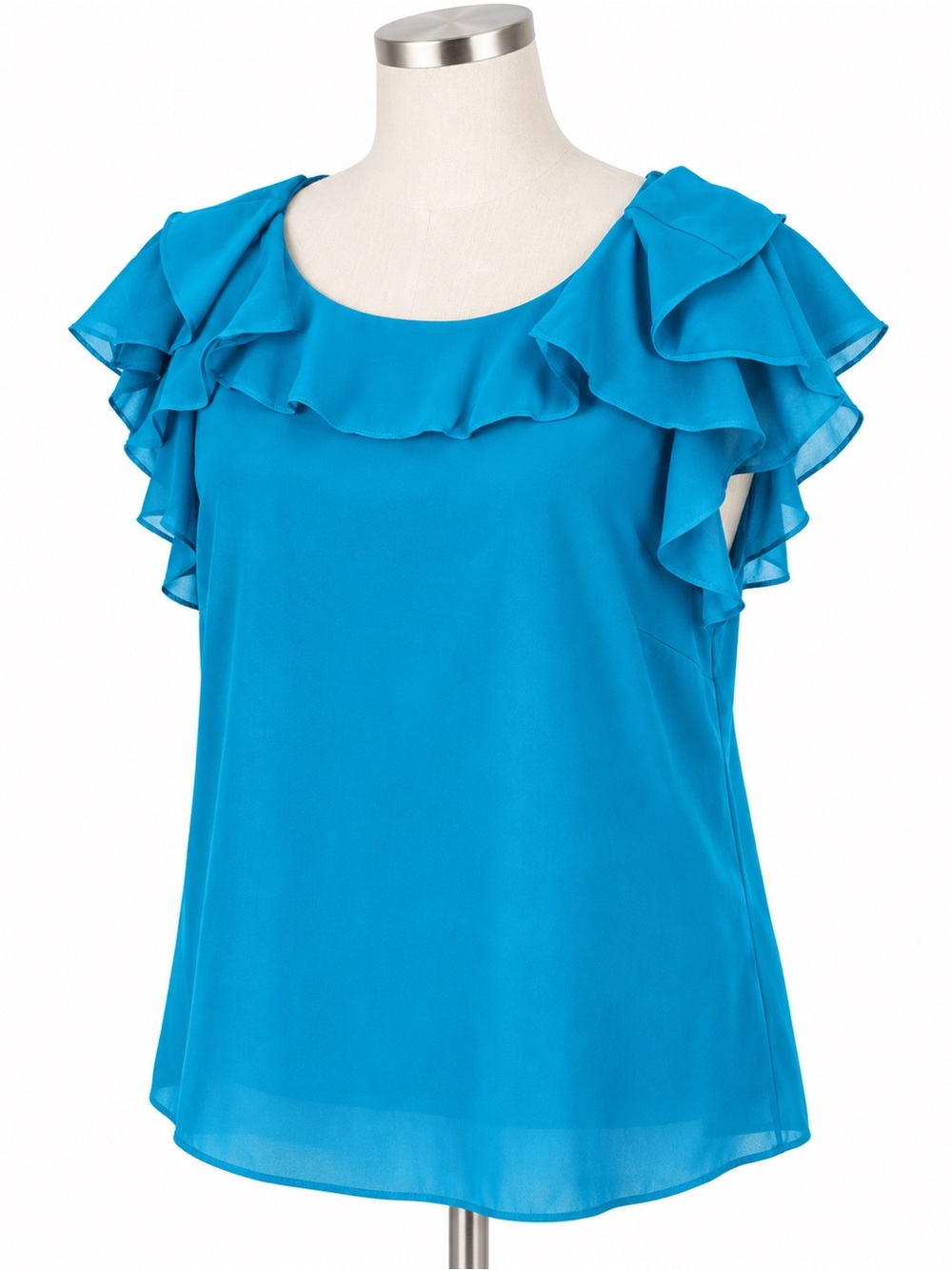 Worthington Ruffled Scoop Neck Camisole - Teal